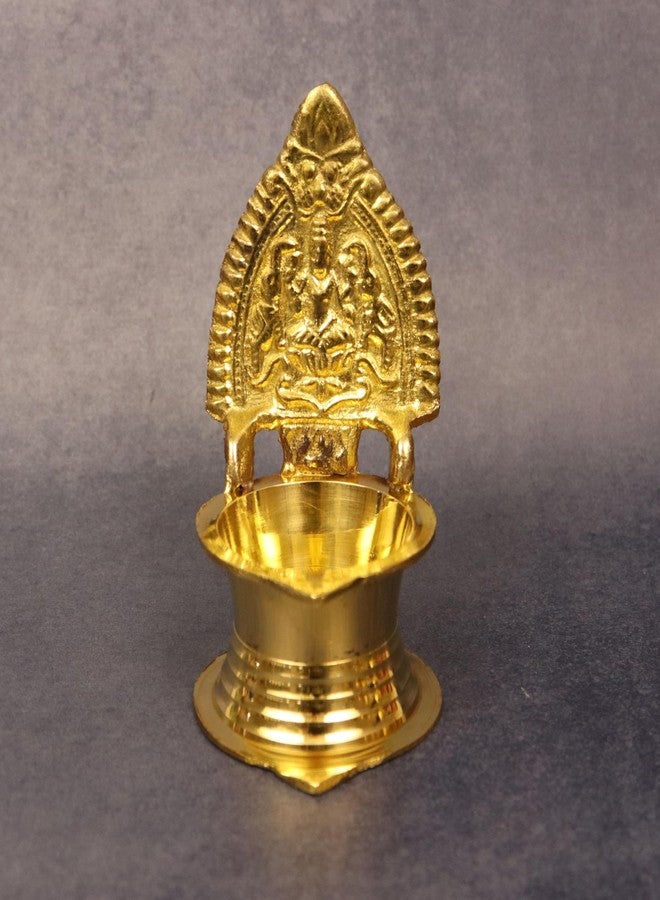 Spillbox النحاس التقليدي Kamachi Diya لمصباح زيت Puja Deepam للمنزل | معبد Kamatchi Devi Maa| هندوسي (صغير) - ميني كاماتشي عمان فيلاككو - Image 3